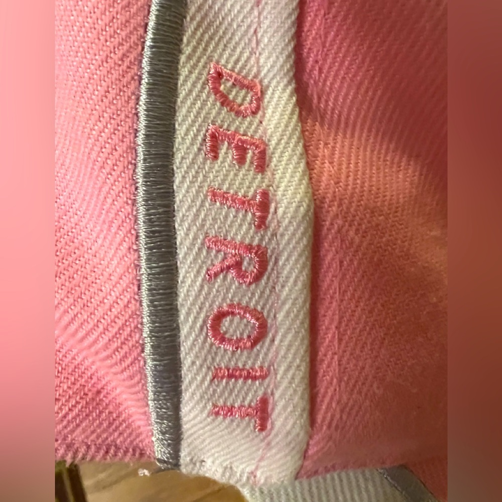Pink Detroit Baseball Cap - Picture 3 of 3